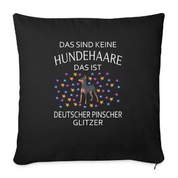 Pinschers Deutsche Pinscher Hunde Hund - Sofakissenbezug 45 x 45 cm - Schwarz - Vorne