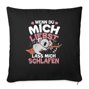 Koala - Sofa pillowcase 17,3'' x 17,3'' (45 x 45 cm) - black - Front