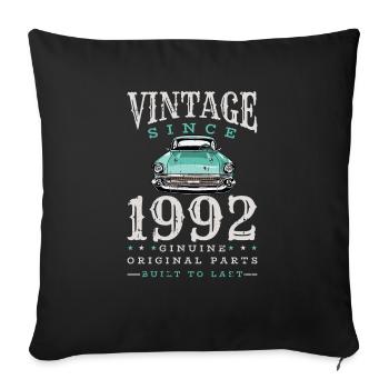 Vintage 1992 92 Birthday Retro Vintage Gift - Sofa pillowcase 17,3'' x 17,3'' (45 x 45 cm) - black - Front