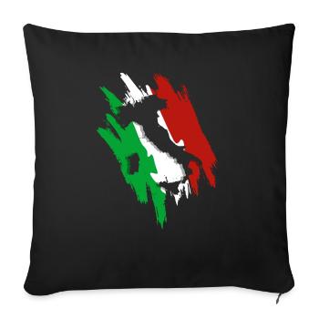 Italy - Sofa pillowcase 17,3'' x 17,3'' (45 x 45 cm) - black - Front