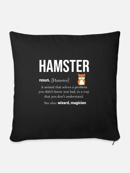 Hamster - Sofakissenbezug 45 x 45 cm - Schwarz