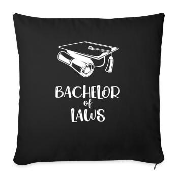 Bachelor of Law Degree 2021 University - Sofa pillowcase 17,3'' x 17,3'' (45 x 45 cm) - black - Front