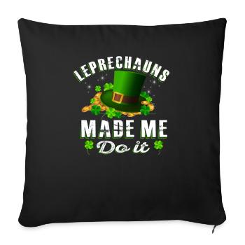patricks day Leprechauns - Housse de coussin décorative 45 x 45 cm - noir - Devant
