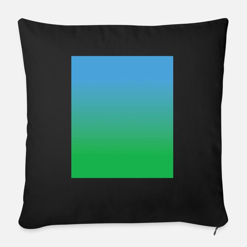 BLAU GRÜN FARBEN FARBVERLAUF FARBPALETTE - Sofakissenbezug 45 x 45 cm - Schwarz