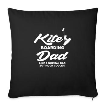 Kite Boarding Dad Like A Normal Dad But Cooler - Sofa pillowcase 17,3'' x 17,3'' (45 x 45 cm) - black - Front