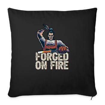 Blacksmith Forged In Fire Forging Metalbuilder - Sofa pillowcase 17,3'' x 17,3'' (45 x 45 cm) - black - Front