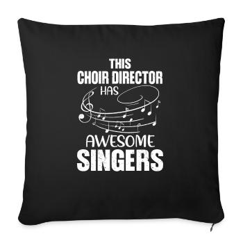 Choriste Directeur - Housse de coussin décorative 45 x 45 cm - noir - Devant