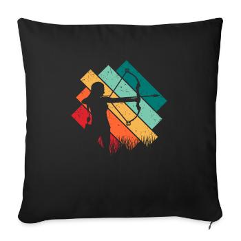 Archery - Sofa pillowcase 17,3'' x 17,3'' (45 x 45 cm) - black - Front