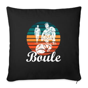 Boules Petanque - Housse de coussin décorative 45 x 45 cm - noir - Devant