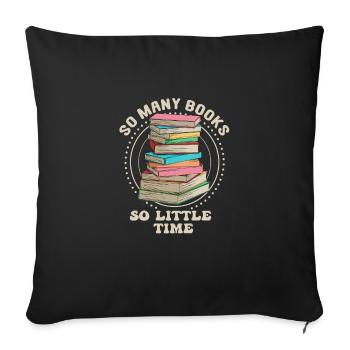 Bibliothécaire design pour un ver de bibliothèque - Housse de coussin décorative 45 x 45 cm - noir - Devant
