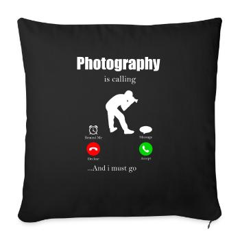 Caméra photo Reflex Objective Photo Camera - Housse de coussin décorative 45 x 45 cm - noir - Devant