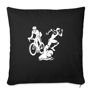 Triathlon - Sofa pillowcase 17,3'' x 17,3'' (45 x 45 cm) - black - Front