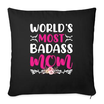 Best Mother in the World - Sofa pillowcase 17,3'' x 17,3'' (45 x 45 cm) - black - Front