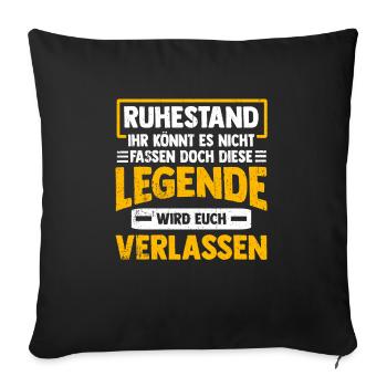 Rentner - Sofakissenbezug 45 x 45 cm - Schwarz - Vorne