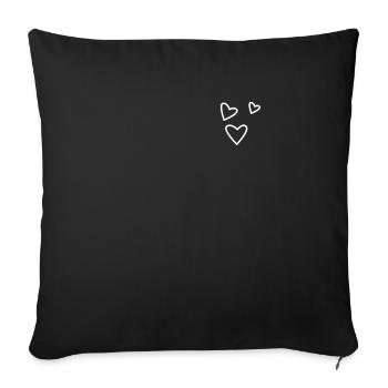 Cœur Amour Symbole - Housse de coussin décorative 45 x 45 cm - noir - Devant
