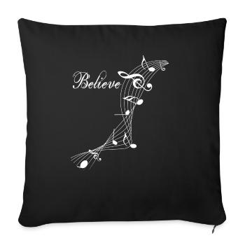 Music Faith Christian - Sofa pillowcase 17,3'' x 17,3'' (45 x 45 cm) - black - Front