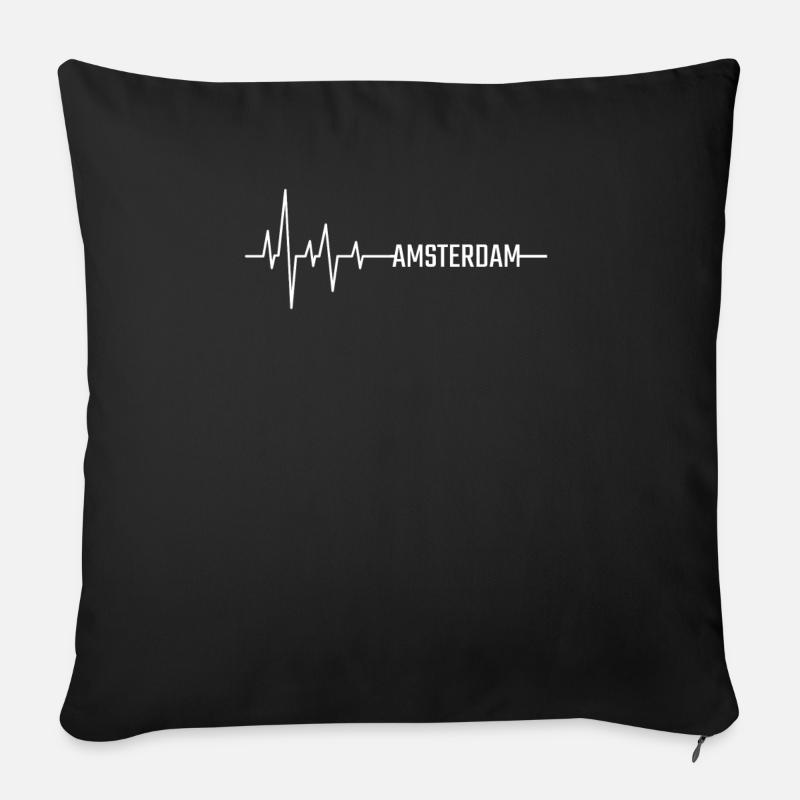 Amsterdam - Sofakissenbezug 45 x 45 cm - Schwarz