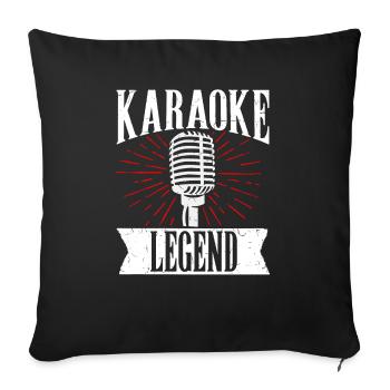 Karaoke Japanese Sign Gift Singer Karaoke - Sofa pillowcase 17,3'' x 17,3'' (45 x 45 cm) - black - Front
