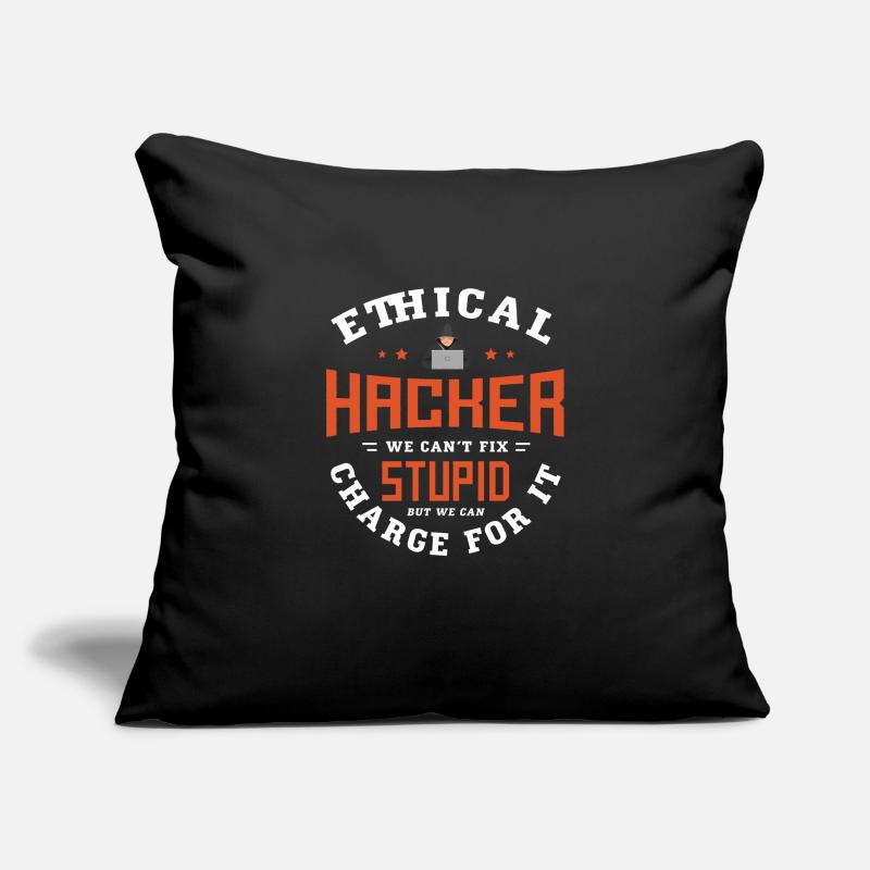 Conception de hacker pour un monstre d’ordinateur Housse de coussin décorative 45 x 45 cm