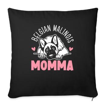 Belge Malinois Momma Mothers Day Best Mom Ever - Housse de coussin décorative 45 x 45 cm - noir - Devant