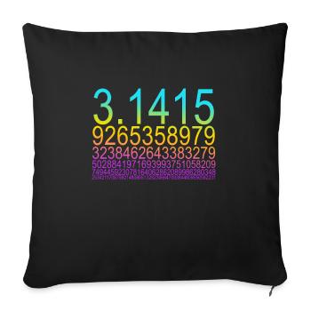 Maths drôle Maths Geek Pi Maxwell - Housse de coussin décorative 45 x 45 cm - noir - Devant