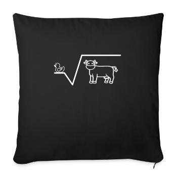 Maths drôle Maths Geek Pi Maxwell - Housse de coussin décorative 45 x 45 cm - noir - Devant
