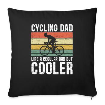 Cycling Dad Like A Regular Dad But Cooler Bike - Sofa pillowcase 17,3'' x 17,3'' (45 x 45 cm) - black - Front