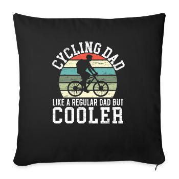 Cycling Dad Like A Regular Dad But Cooler Bike - Sofa pillowcase 17,3'' x 17,3'' (45 x 45 cm) - black - Front