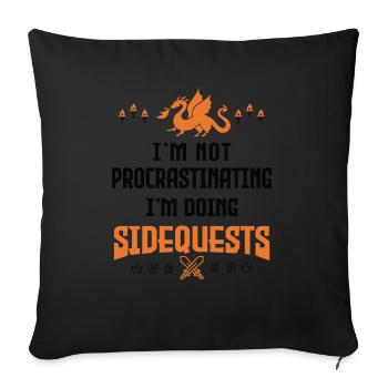 I’m Not Procrastinating - I’m Doing Side Quests - - Housse de coussin décorative 45 x 45 cm - noir - Devant