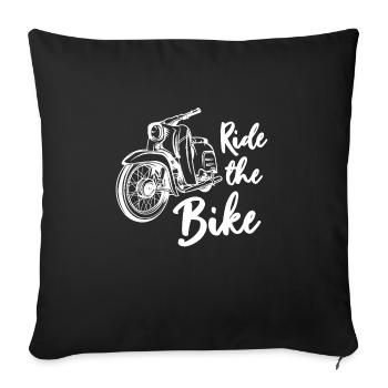 Hirondelle Hirondelle DDR Moped Nostalgie - Housse de coussin décorative 45 x 45 cm - noir - Devant