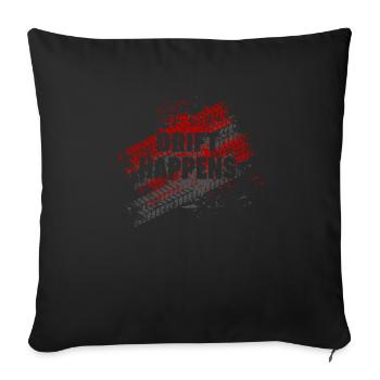 Drift Motorsport Auto Car Drift Drifting Fan - Housse de coussin décorative 45 x 45 cm - noir - Devant