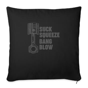 Drift Motorsport Auto Car Drift Drifting Fan - Housse de coussin décorative 45 x 45 cm - noir - Devant