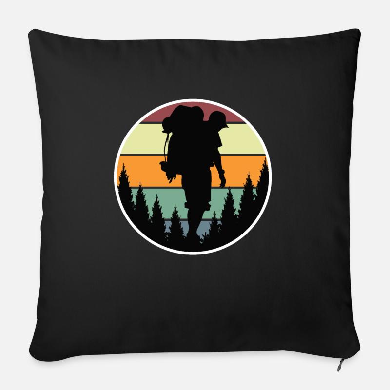 Hiking - Sofakissenbezug 45 x 45 cm - Schwarz