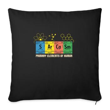 Sarcasm Funny Primary Elements of Humor - Housse de coussin décorative 45 x 45 cm - noir - Devant