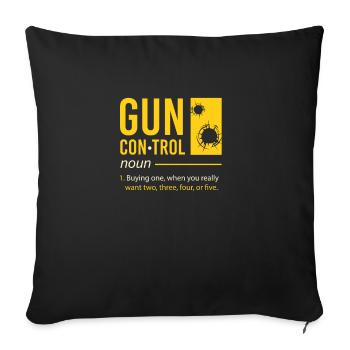 Mens Gun Control Definition Funny Gun Saying - Housse de coussin décorative 45 x 45 cm - noir - Devant