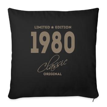 Édition limitée 1980 Classic Original - Housse de coussin décorative 45 x 45 cm - noir - Devant