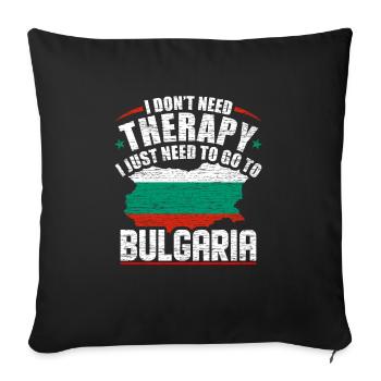 Bulgarie - Housse de coussin décorative 45 x 45 cm - noir - Devant