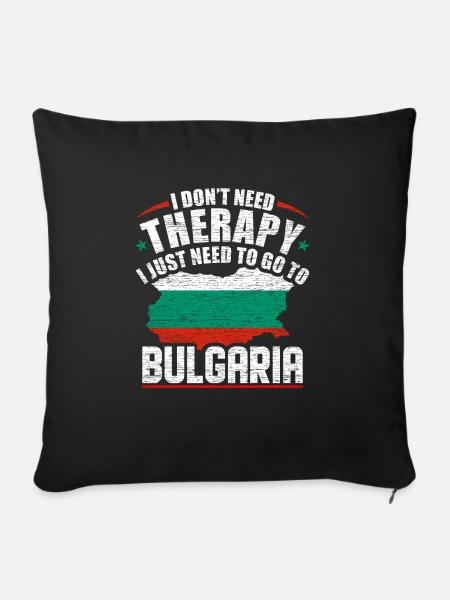 Bulgarien - Sofakissenbezug 45 x 45 cm - Schwarz