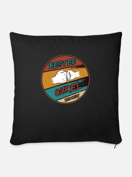 Bester Onkel der Welt Herren - Sofakissenbezug 45 x 45 cm - Schwarz