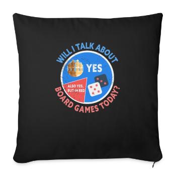 Board Games Board Game Nights - Sofa pillowcase 17,3'' x 17,3'' (45 x 45 cm) - black - Front