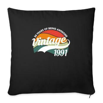 30 Years Of Being Awesome 1991 Shirt - Sofakissenbezug 45 x 45 cm - Schwarz - Vorne