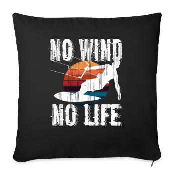 Kitesurfing Kiteboarding Kitesurf Kiteboarder - Sofakissenbezug 45 x 45 cm - Schwarz - Vorne