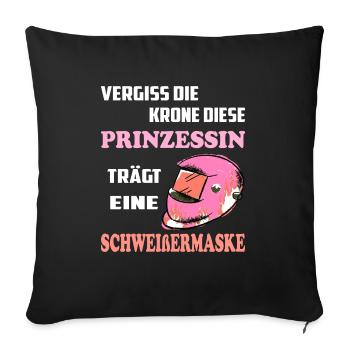 SCHWEIßERIN METALLBAUERIN - Sofakissenbezug 45 x 45 cm - Schwarz - Vorne