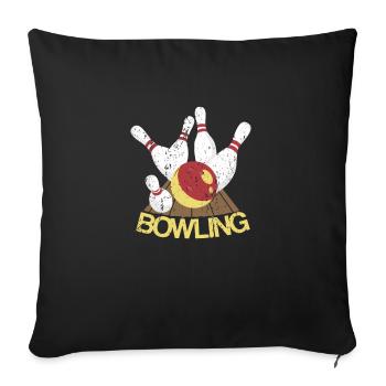 Bowling - Sofakissenbezug 45 x 45 cm - Schwarz - Vorne