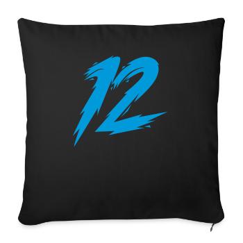 12 - Housse de coussin décorative 45 x 45 cm - noir - Devant