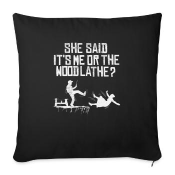 Tourneurs Drechselbank Drechsel - Housse de coussin décorative 45 x 45 cm - noir - Devant