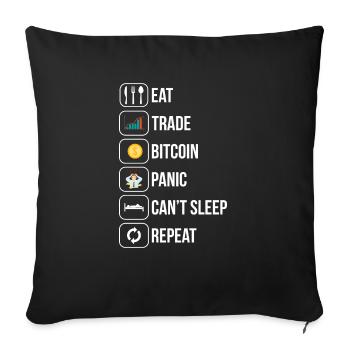 Actions Stock Market Trader Trader - Housse de coussin décorative 45 x 45 cm - noir - Devant