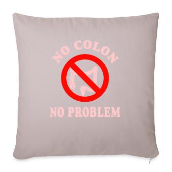 Pas de Colon Pas de problème - Housse de coussin décorative 45 x 45 cm - taupe clair - Devant