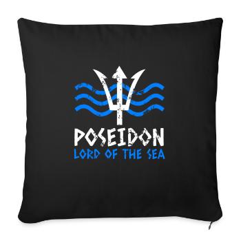 Poseidon Trident T Shirt Greek Gods Lord - Sofa pillowcase 17,3'' x 17,3'' (45 x 45 cm) - black - Front
