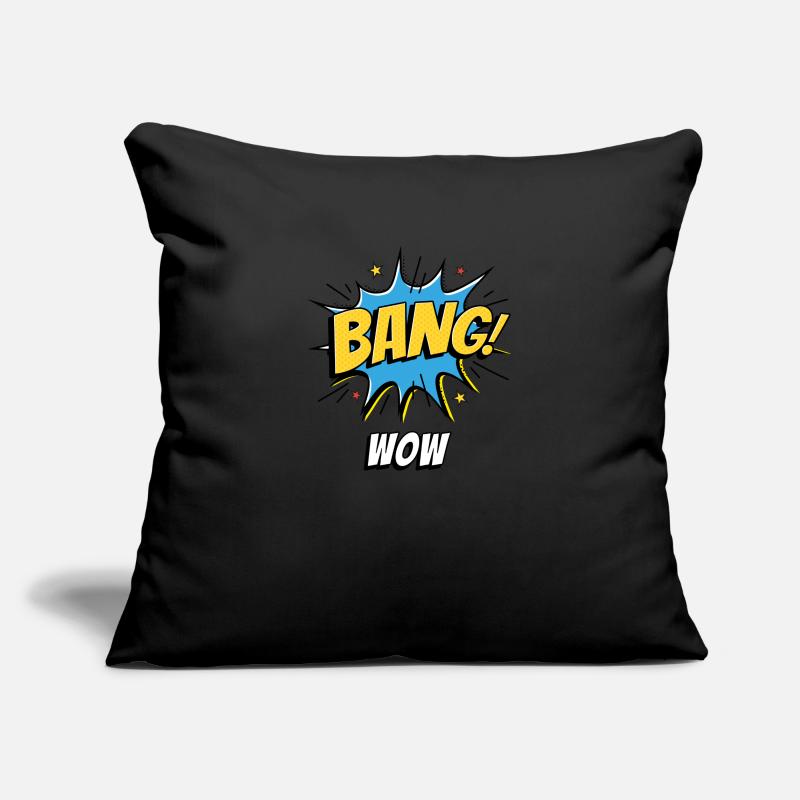 Comic Cartoon Comics WOW! Balloon Speech Bubble Sofa pillowcase 17,3'' x 17,3'' (45 x 45 cm)